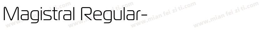Magistral Regular字体转换